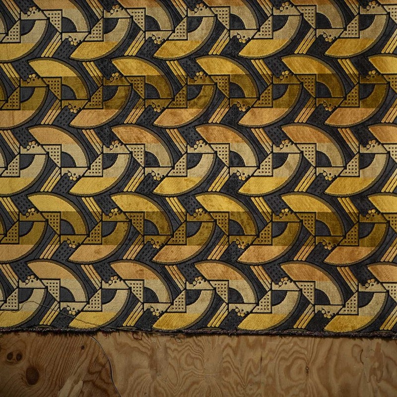 Tissu Ameublement Casal LEMPICKA JOUR Velours Jacquard Géométrique