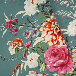 Tissu d'ameublement 100% Coton Imprimé BOUQUETS de chez Casal